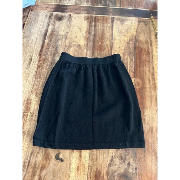 St. John Basics Women's Black Santana Knit Mini Pencil Skirt Size 6 - Picture 3 of 5